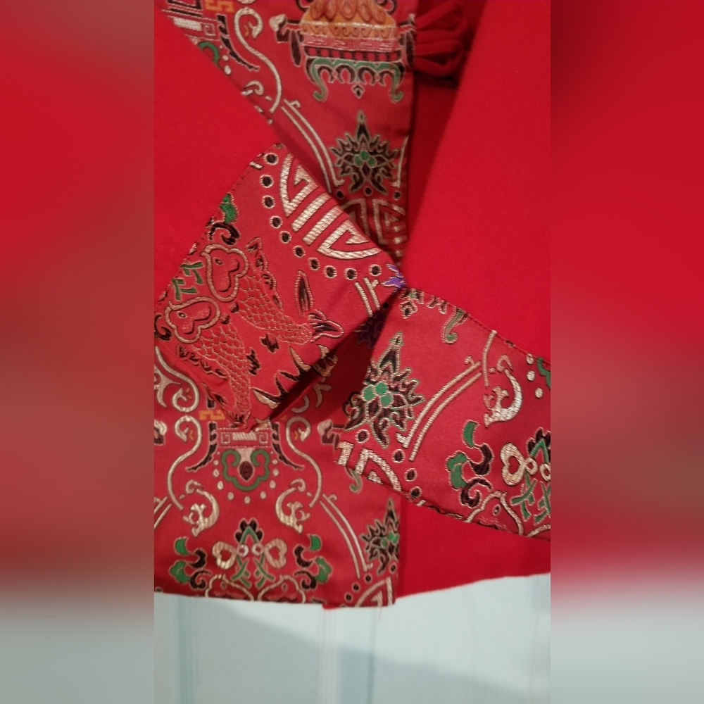 Boy's Winter Chinese Pisces Suit In Red NWT - Picture 6 of 12
